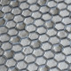 Стеклянная мозаика Caramelle mosaic Alchimia Argento grani hexagon 30x30 см