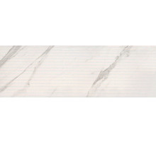 Керамическая плитка Eurotile Amina Calacatta рельеф 674 AMM1WT настенная 29,5х89,5 см