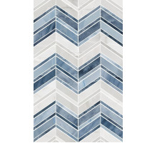 Керамический декор Шахтинская плитка (Unitile) Аника голубой 01 25х40 см