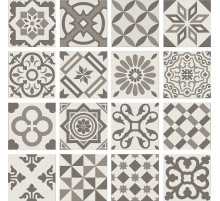 Керамическая плитка Ceramica Ribesalbes Antigua Decor Gris PT01951 настенная 20х20 см