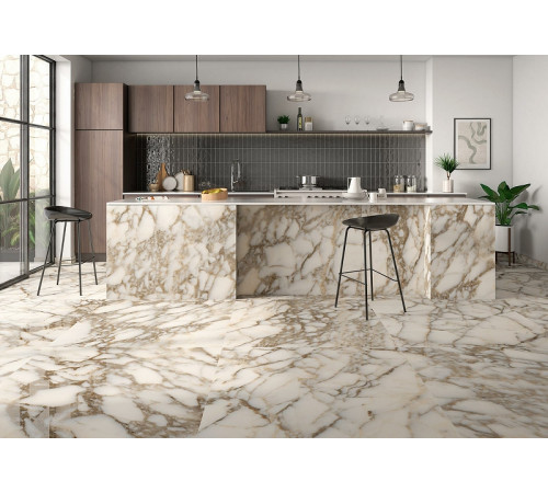 Керамогранит Pamesa Ceramica Arabescato Rain Gold luxglass Rect 050.869.0189.11701 60х120 см