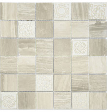 Мозаика Caramelle mosaic Art Stone Art Travertino Silver MAT 30x30 см