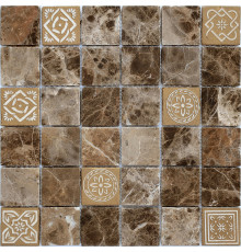 Мозаика Caramelle mosaic Art Stone Art Emperador Dark MAT 30x30 см