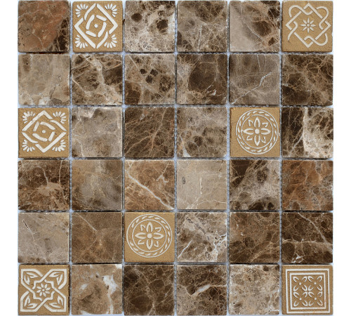 Мозаика Caramelle mosaic Art Stone Art Emperador Dark MAT 30x30 см