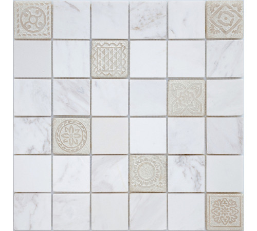 Мозаика Caramelle mosaic Art Stone Art Dolomiti bianco MAT 30x30 см