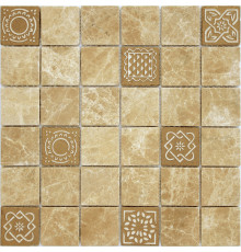 Мозаика Caramelle mosaic Art Stone Art Emperador Light MAT 30x30 см