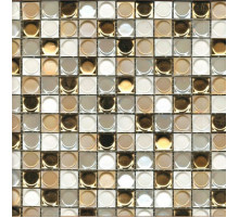 Стеклянная мозаика Vidrepur Aura Mix Gold Blend С0002290 на сетке 31,7x31,7 см