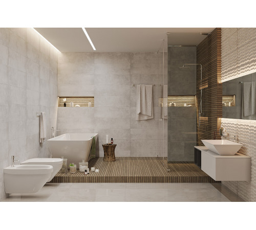 Керамическая плитка Eurotile Baltimore светлая 754 BTO1WT настенная 32,5х100 см