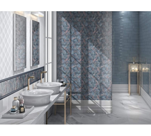 Керамический бордюр Kerama Marazzi Бамбу Марсо белый обрезной SPA021R 2,5х30 см