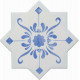 Керамогранит Cevica Beсolors Star Dec. Stencil Electric Blue CV67392 13,25х13,25 см