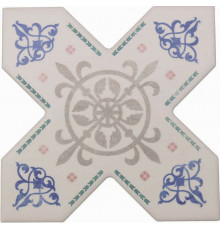 Керамогранит Cevica Beсolors Cross Dec. Stencil Electric Blue CV67391 13,25х13,25 см