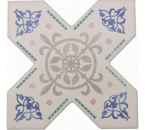 Керамогранит Cevica Beсolors Cross Dec. Stencil Electric Blue CV67391 13,25х13,25 см