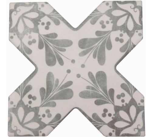 Керамогранит Cevica Beсolors Cross Dec. Stencil Grey CV67382 13,25х13,25 см