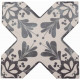 Керамогранит Cevica Beсolors Cross Dec. Stencil Navy CV67395 13,25х13,25 см