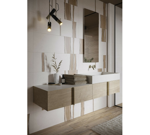 Керамическая плитка Ceramika Paradyz Bella Grys Decor Mix Rekt Mat 57535 настенная 29,8х89,8 см