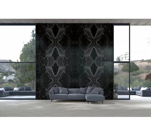 Керамогранит Kutahya Black Calacatta Kristal Parlak Nano Rectified 60х120 см