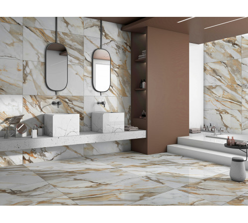 Керамогранит GlobalTile Borghini GT Белый карвинг GT120605403MCR 60х120 см