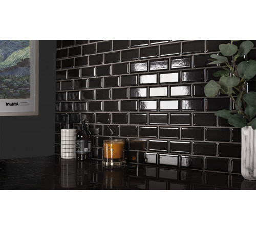 Керамическая мозаика StarMosaic Metro Black Glossy AM84445 28,8x29,4 см