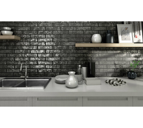 Керамогранит Pamesa Ceramica Brickwall Negro 15-889-003-2961 7x28 см