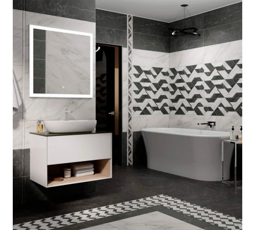 Керамический бордюр Kerama Marazzi Буонарроти белый обрезной SPA044R 2,5х30 см