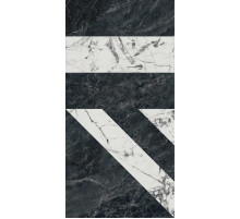 Керамогранит Kerama Marazzi Бьянко Неро белый черный лаппатированный SG565422R 60х119,5 см