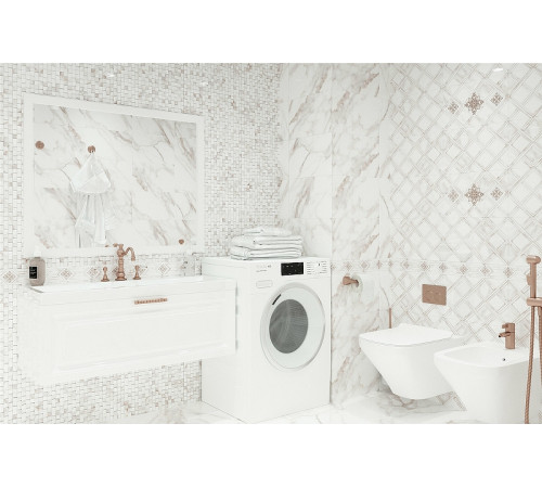 Керамическая плитка GlobalTile Calacatta Gold GT Белый 10100001118 настенная 25х40 см