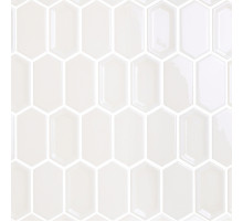 Керамическая мозаика Caramelle mosaic Candylike Crayon White glos 27,8x30,4 см