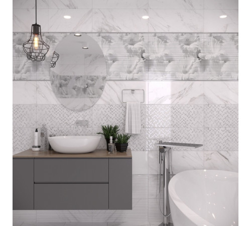 Керамическое панно Gracia Ceramica Celia White 01 50x60 см