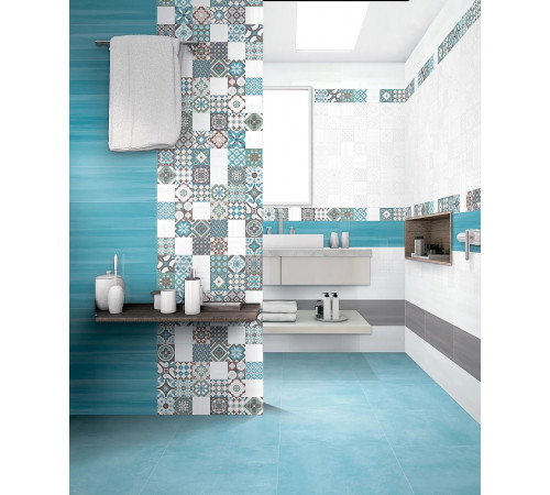 Керамическая плитка I.Tiles Charme Cristal Muretto Grigio/Azzuro CHA26MGA настенная 20х60 см