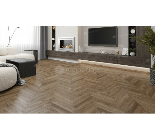 Виниловый ламинат Alpine Floor Chevron Alpine LVT ECO 20-5 Дуб Макадамия 555х127х2,5 мм