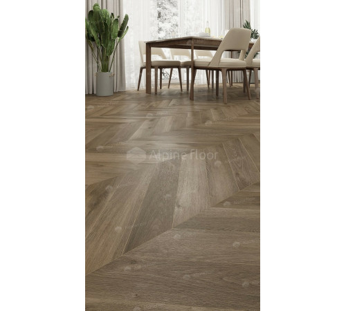 Виниловый ламинат Alpine Floor Chevron Alpine LVT ECO 20-4 Дуб Насыщеный 555х127х2,5 мм