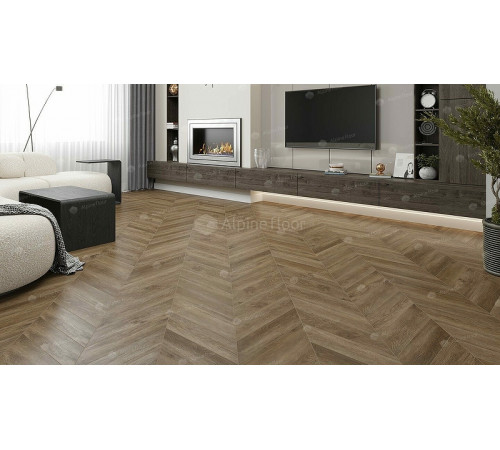 Виниловый ламинат Alpine Floor Chevron Alpine ECO 18-5  Макадамия 600х127х5 мм