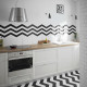 Керамическая плитка Equipe Chevron Wall White Left 23344 настенная 5,2x18,6 см