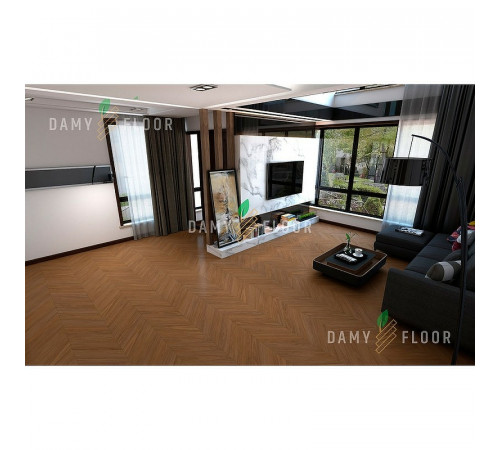 Виниловый ламинат Damy Floor Chevron DF08-Ch Блуа 600х127х5 мм