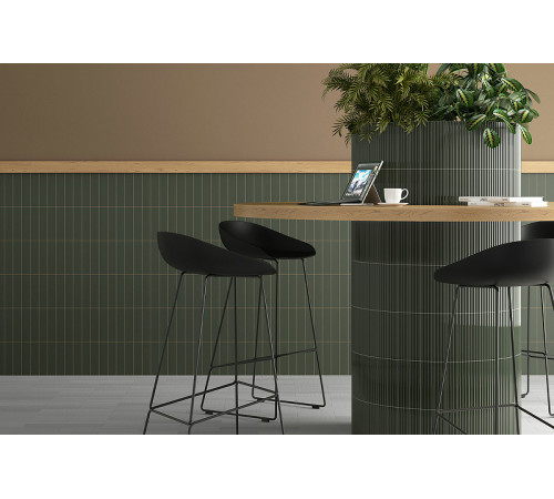 Керамическая плитка Equipe Costa Nova Praia Laurel Green Glossy 28470 настенная 5х20 см