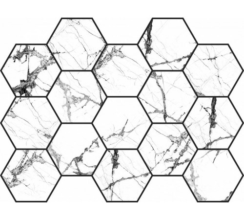 Керамическая мозаика Pamesa Ceramica Cr. Lux Malla Hex Cr Lux Iceberg White 086.297.0108.05163 22,5x32,5 см