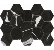 Керамическая мозаика Pamesa Ceramica Cr. Lux Malla Hex Cr Lux Iliria Nero 086.297.0215.05150 22,5x32,5 см