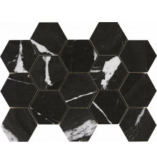 Керамическая мозаика Pamesa Ceramica Cr. Lux Malla Hex Cr Lux Iliria Nero 086.297.0215.05150 22,5x32,5 см