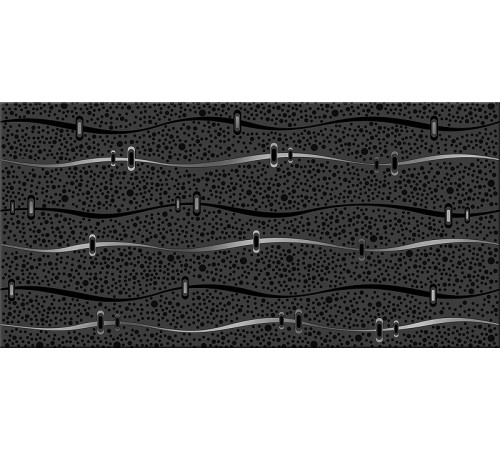 Керамический декор Azori Дефиле Неро геометрия 581391208 20,1х40,5 см