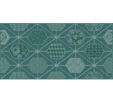 Керамический декор Azori Devore Indigo Geometria 587162001 31,5х63 см