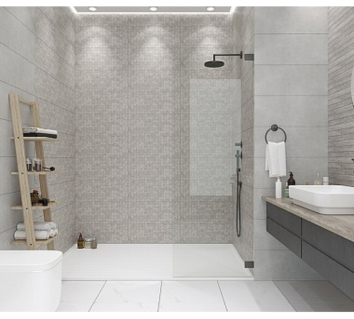 Керамическая плитка Creto Effetto Wood Mosaico Grey A0425H29603 настенная 25х60 см