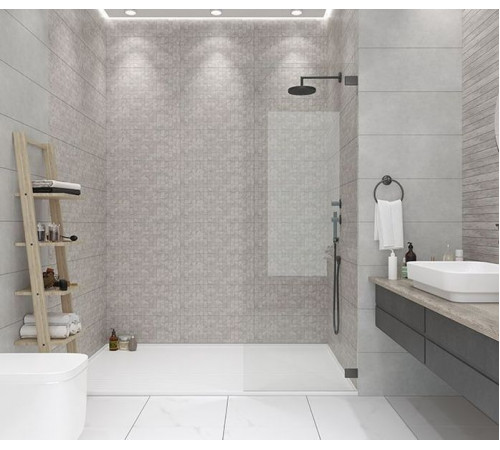 Керамическая плитка Creto Effetto Mosaico Grey 01 M0425H29601 настенная 25х60 см