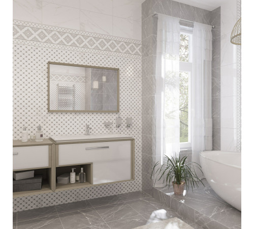 Керамическая плитка Gracia Ceramica Elegance серая 03 настенная 30x50 см