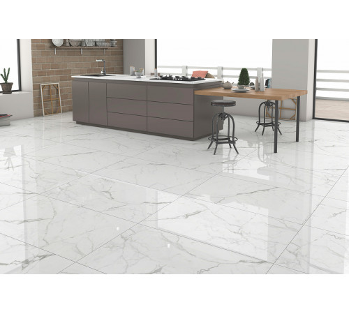 Керамогранит GlobalTile Elegant Statuario GT Белый полированный GT120604803PR 60х120 см