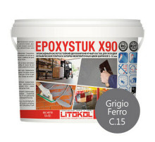 Эпоксидная затирка Litokol EpoxyStuk X90 RG/R2T С.15 Grigio Ferro L0479360002 5 кг