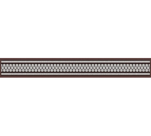 Керамический бордюр Нефрит Керамика Эрмида коричневый темный  05-01-1-56-03-15-1020-2 5х40 см