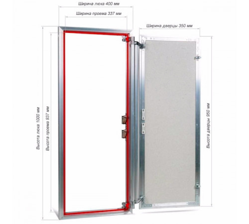 Ревизионный люк Практика Euroformat-R АТR 40x100 распашной