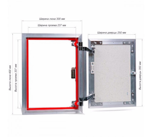 Ревизионный люк Практика Euroformat-R АТR 30x40 распашной