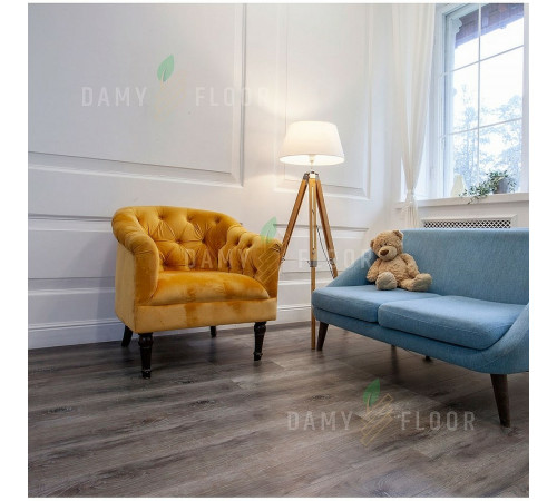 Виниловый ламинат Damy Floor Family TCM369-7 Дуб Рустикальный Черный 1220х180х4мм