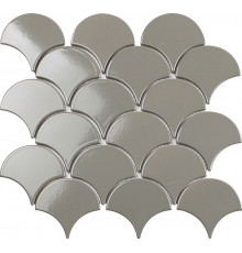 Керамическая мозаика StarMosaic Fan Shape Dark Grey Glossy BF1312 27,4x29,3 см